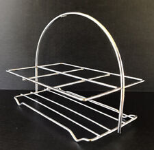 Vintage Beverage Glass Holder Caddy Metal Wire Rack Carrier Mid Century MCM picture