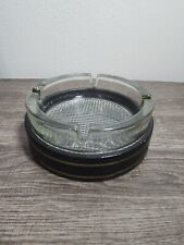 Vintage Clear Heavy Ashtray 4 Slot Cigarette And Holder picture