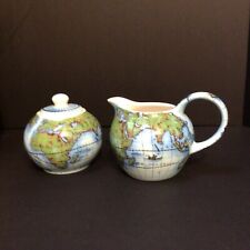 EUC Global Warming Paul Cardew Globe Cream and Sugar Porcelain set picture