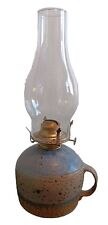 Vintage Stoneware Art Pottery Oil Lamp Kerosone Lantern Handmade/Signed  picture