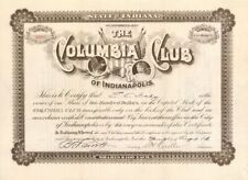 Columbia Club of Indianapolis - Stock Certificate - Clubs picture