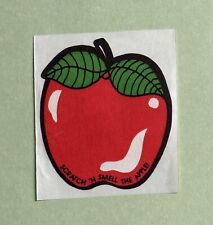 Vintage Mello Smello Die-cut Apple Scratch & Smell sniff Sticker - Exc. cond picture