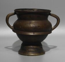 Nice Real Tibet Tibetan 19th Century Old Buddhist Carved Bronze Incense Burner picture
