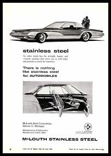 1961 McLouth Stainless Steel Space Age Futuristic Concept Car Vintage Print Ad picture