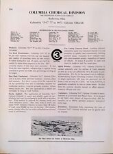 1928 Columbia Chemical Print Ad Pittsburgh Plate Glass Calcium Chloride picture