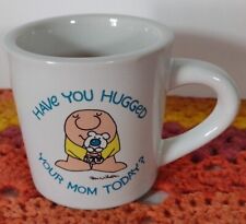 Ziggy Vintage, 1982 White Stoneware Coffee Mug “Have You Hugged Your Mom Today?” picture