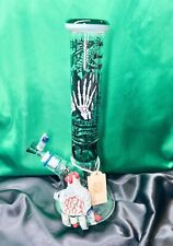 TALL Cheech™ 15” THICK Zombie Hand BONG Glass Water Pipe Scary Halloween Heady picture