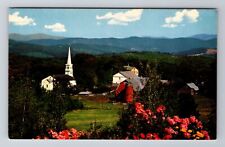 Peacham VT-Vermont, Aerial Of Village, Antique, Vintage Souvenir Postcard picture