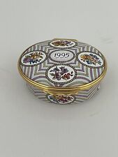 Halcyon Days Enamels Trinket Box 1995 25th Anniversary Royal Insurance 150 Years picture