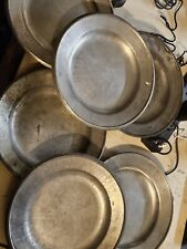 Set Of 11 Old Tin Plates 9.5^ Some Marked au Gpurmet^ Framce Others 