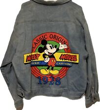 Vintage Mickey & Co Classic Original 1928 Mickey Denim Jean Jacket Size 2x 1980s picture