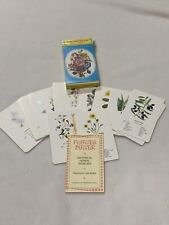 Vintage Flower Power Historical Set of 50 Herbal Remedy Cards & Instructions picture