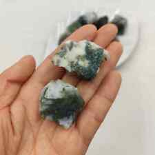 Raw Moss Agate Rough Stone Quartz Crystals Healing Reiki Mineral Energy Natural picture