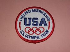 VINTAGE I HELPED AMERICA WIN USA US OLYMPIC TEAM CLOTH PATCH picture