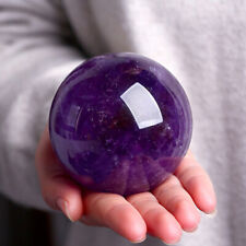 40~70mm Natural Amethyst Quartz Stone Sphere Crystal Ball Healing Gemstone picture