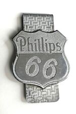 Vintage Phillips 66 Money Clip Silver Tone Metal picture