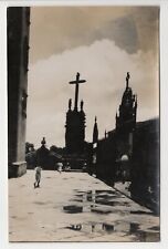 View of Church and Children Taxco Mexico Real Photo RPPC Unposted Postcard picture