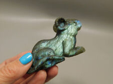 Mouse Labradorite Hand Carved 2.9 inch Gemstone Animal Totem #O274 picture