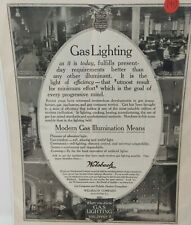 Vintage Antique 1913 Welsbach Gaslighting Advertisement  picture