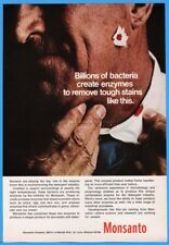 1969 Monsanto St Louis MO Prorease Enzymes Bacteria Shaving Microbiology Ad picture