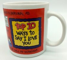PAPEL Coffee Mug Top 10 Ways To Say I LOVE YOU Funny Sayings Red Cartoon picture