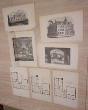 4 1800's Book Plate Drawings Hampton Institute and Washington University picture