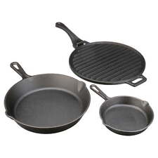4-Piece Cast Iron Skillet Set with Handles and Griddle, Pre-Seasoned, picture