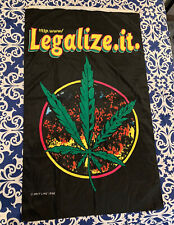 Vintage 1996 Legalize It Marijuana Weed Flag 5'x3' picture