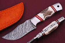 Beautiful Hand Forged Damascus Hunting Knife with Cover picture