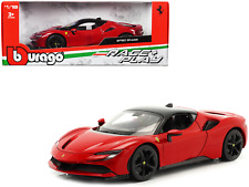 Ferrari SF90 Stradale Red with Black Top Race Play Series 1/18 Diecast Model Car picture