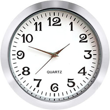 Mini Clock Insert 2-1/8 Inch 55 mm Round Quartz Movement Miniature White NEW picture