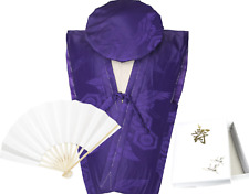 Japanese Traditional Longevity celebration Gift Kimono Purple Best Hat Sensu picture