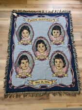 Dionne Quintuplets Woven Blanket - Pristine and Rare picture