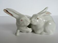 Vintage Royal Copenhagen Denmark White Porcelain Bunny Rabbit Figurine picture
