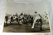 Vintage US Navy Press Photo - Sailors Playing Football Onboard Ship picture
