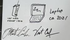 Vint Cerf & Martin Cooper  Autographs & Hand Drawn Sketches Visionary Inventors  picture