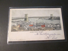 postcard NYC brooklyn bridge picture