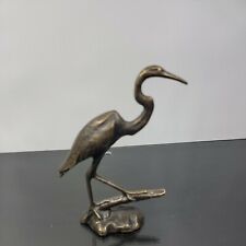 Vintage Scott Nelles Bronze Sculpture Heron or Egret 5 3/4