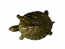 Solid Brass Vintage fertility Turtle with Female Genitalia Figurine 3” Novelty picture