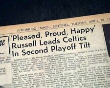 BILL RUSSELL Named 1st Black NBA Basketball Coach BOSTON CELTICS 1966 Newspaper picture