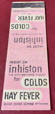 Matchbook Cover Inhiston The Antihistamine For Colds Hay Fever picture