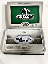Grizzly Snuff  Collectors Tin Empty Complete with sleeve, felt insert, booklet picture