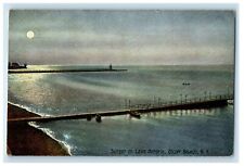 c1910's Sunset On Lake Ontario Olcott Beach New York NY Antique Postcard picture