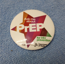 Pinback Pin Button - Ask Me About PrEP for HIV Prevention picture