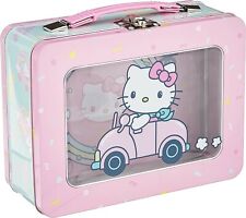 Sanrio Hello Kitty Tin Lunchbox XL Metal Cute Kawaii Pink Cat Women Girls picture