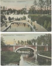 USA 1920 5 different VFU/superb handcoloured postcards (Leon A. Taylor) LAKEWOOD picture