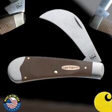 Carhartt Case XX 101011 SS Earth Brown Hawkbill Pruner Folding Pocket Knife New picture