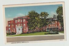 Postcard IL Illinois Danville Lakeview Hospital Linen Unused picture
