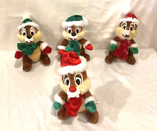Set of four 2008 Disney Chip N Dale Plush Stuffed Animals Christmas 9