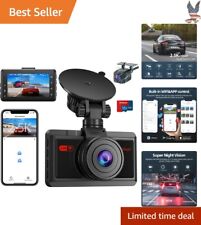 Premium Dash Cam 2.5K+1080P WiFi Night Vision G-Sensor 170° WDR with 64G SD Card picture
